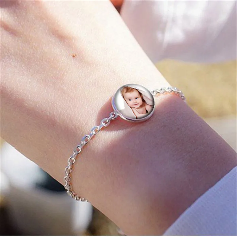 Personalized Custom Photo silver charm bracelet Photo of Your Baby Child Mom Dad Grandparent Loved One Gift for Family Member
Personalized Custom Photo silver charm bracelet Photo of Your Baby Child Mom Dad Grandparent Loved One Gift for Family Member
