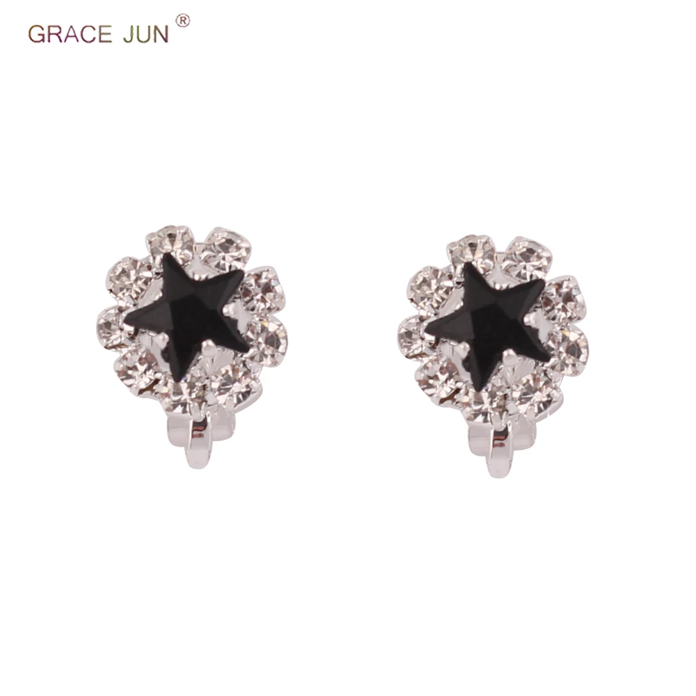 GRACE JUN Hot Sale Rhinestone Crystal Star Clip on Earrings No Pierced for Girl Student Cuff Silver Plated Earrings Wholesale
GRACE JUN Hot Sale Rhinestone Crystal Star Clip on Earrings No Pierced for Girl Student Cuff Silver Plated Earrings Wholesale