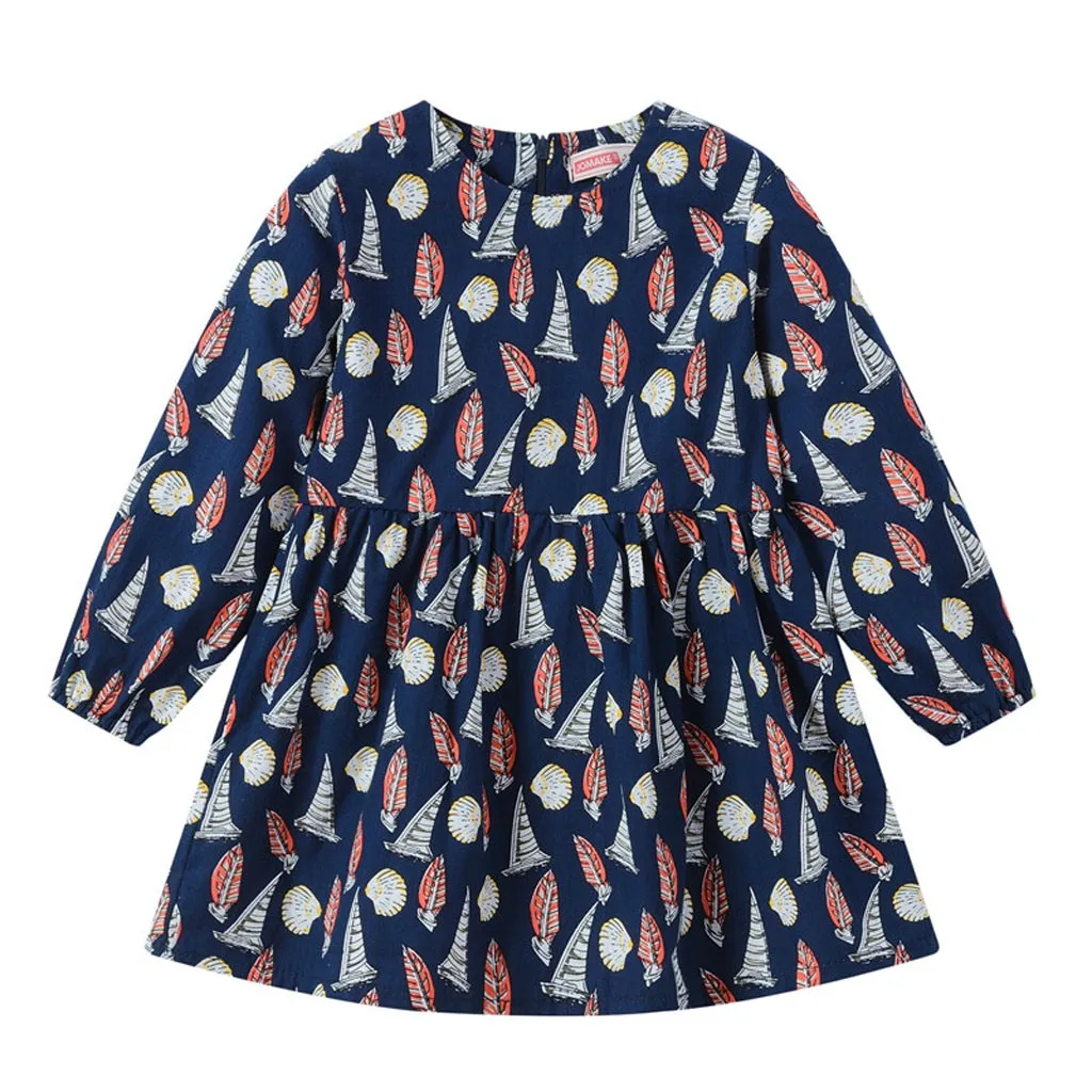 Kid Dress 2019 Long Sleeve Spring Autumn Fashion New Clothes Children's Feather Shell Print Zip Dresses Princess Dress
Kid Dress 2019 Long Sleeve Spring Autumn Fashion New Clothes Children's Feather Shell Print Zip Dresses Princess Dress