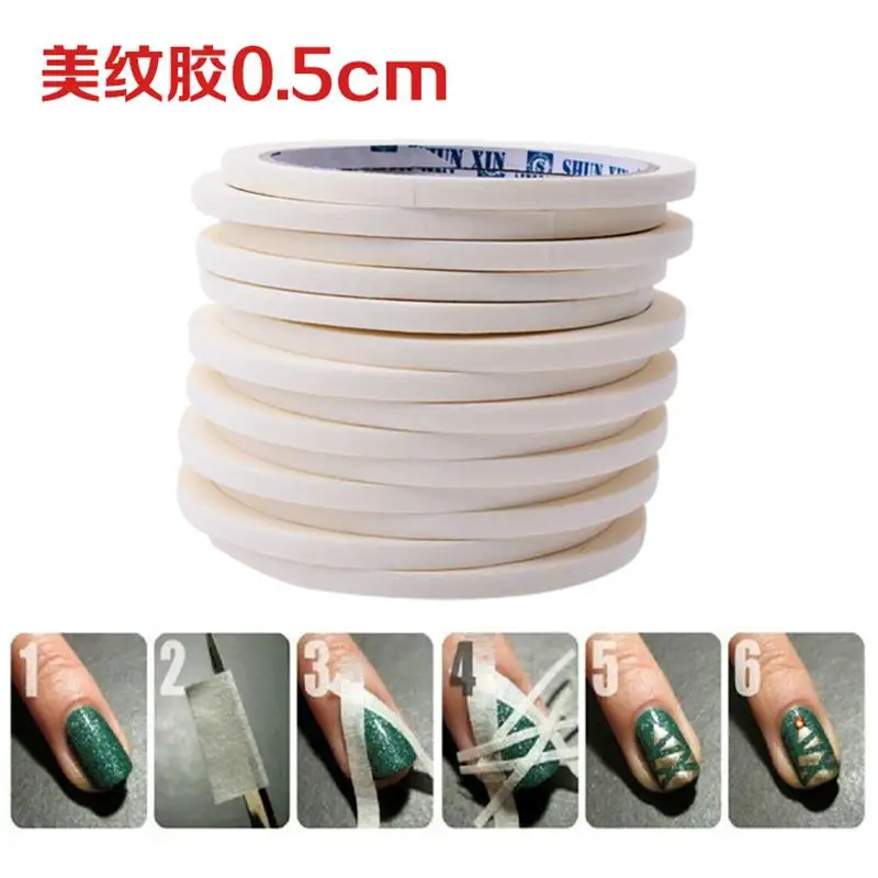 White 0.5cm*17m Nail Art Tape Rolls Nails Decoration Guide Tips DIY Stickers Manicure Stripe Tools
White 0.5cm*17m Nail Art Tape Rolls Nails Decoration Guide Tips DIY Stickers Manicure Stripe Tools