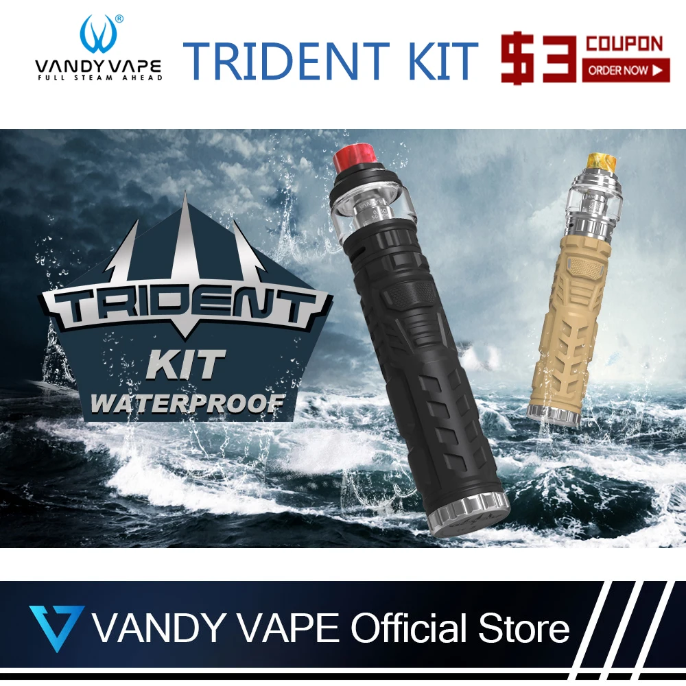 Original Vandy VapeTrident Kit with 3-5ml Capacity Tank vandyvape Mod Mesh Coil Waterproof Electronic Cigarette
Original Vandy VapeTrident Kit with 3-5ml Capacity Tank vandyvape Mod Mesh Coil Waterproof Electronic Cigarette