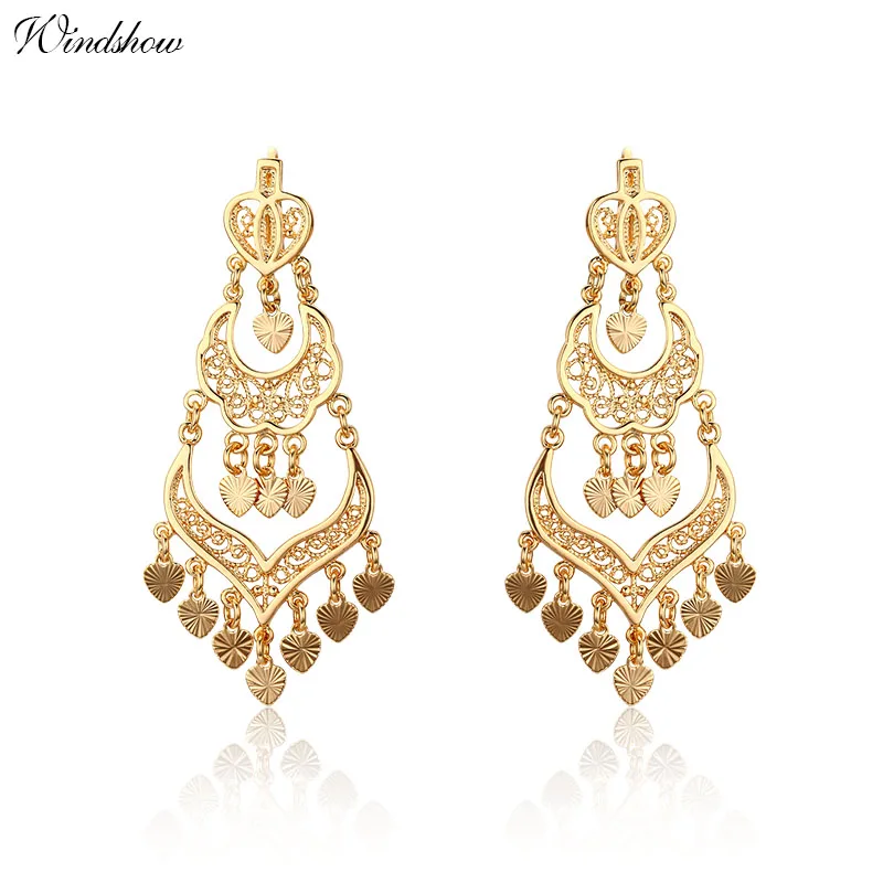Gold Color Chandelier Filigree Heart Bohemian Big Drop Dangle Long Earrings For Women Wedding Jewelry Aros Pendientes Colgantes
Gold Color Chandelier Filigree Heart Bohemian Big Drop Dangle Long Earrings For Women Wedding Jewelry Aros Pendientes Colgantes