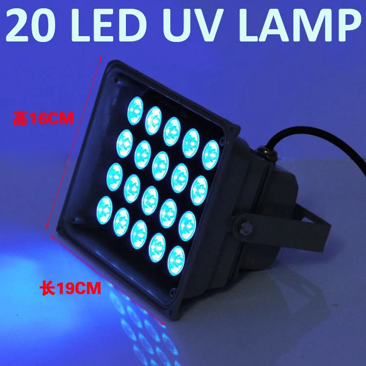 20LED UV lamp UV glue Paint Curing lamp UV light 395nm Ultraviolet Light Shadowless glue curing / phosphor irradiated
20LED UV lamp UV glue Paint Curing lamp UV light 395nm Ultraviolet Light Shadowless glue curing / phosphor irradiated
