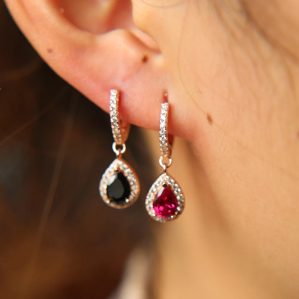 wedding enegagement gift black red tear drop cz dangle water drop charm classic fashion women girl cz earring rose gold color
wedding enegagement gift black red tear drop cz dangle water drop charm classic fashion women girl cz earring rose gold color
