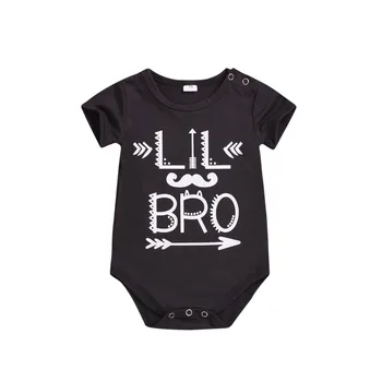 2019 Newborn Baby Boys Clothes Romper Short sleeve tops LIL BRO BIG BRO Printed Kids clothes
2019 Newborn Baby Boys Clothes Romper Short sleeve tops LIL BRO BIG BRO Printed Kids clothes