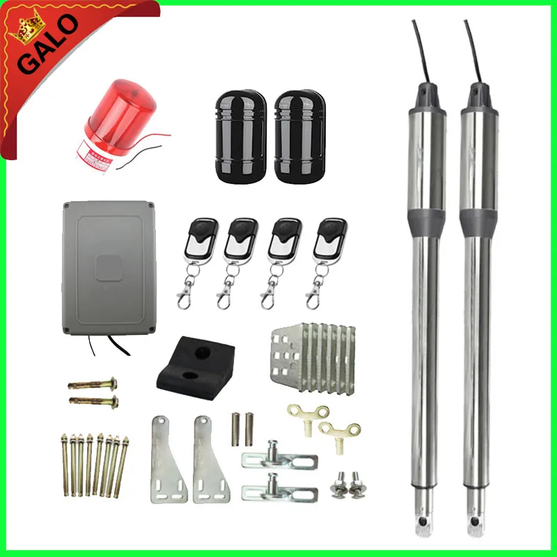 GALO Automatic Gate Opener swing Dual Swing Gate Motor Kit Gate Motors with 100m Infrared dual Beam Sensor and flash light
GALO Automatic Gate Opener swing Dual Swing Gate Motor Kit Gate Motors with 100m Infrared dual Beam Sensor and flash light