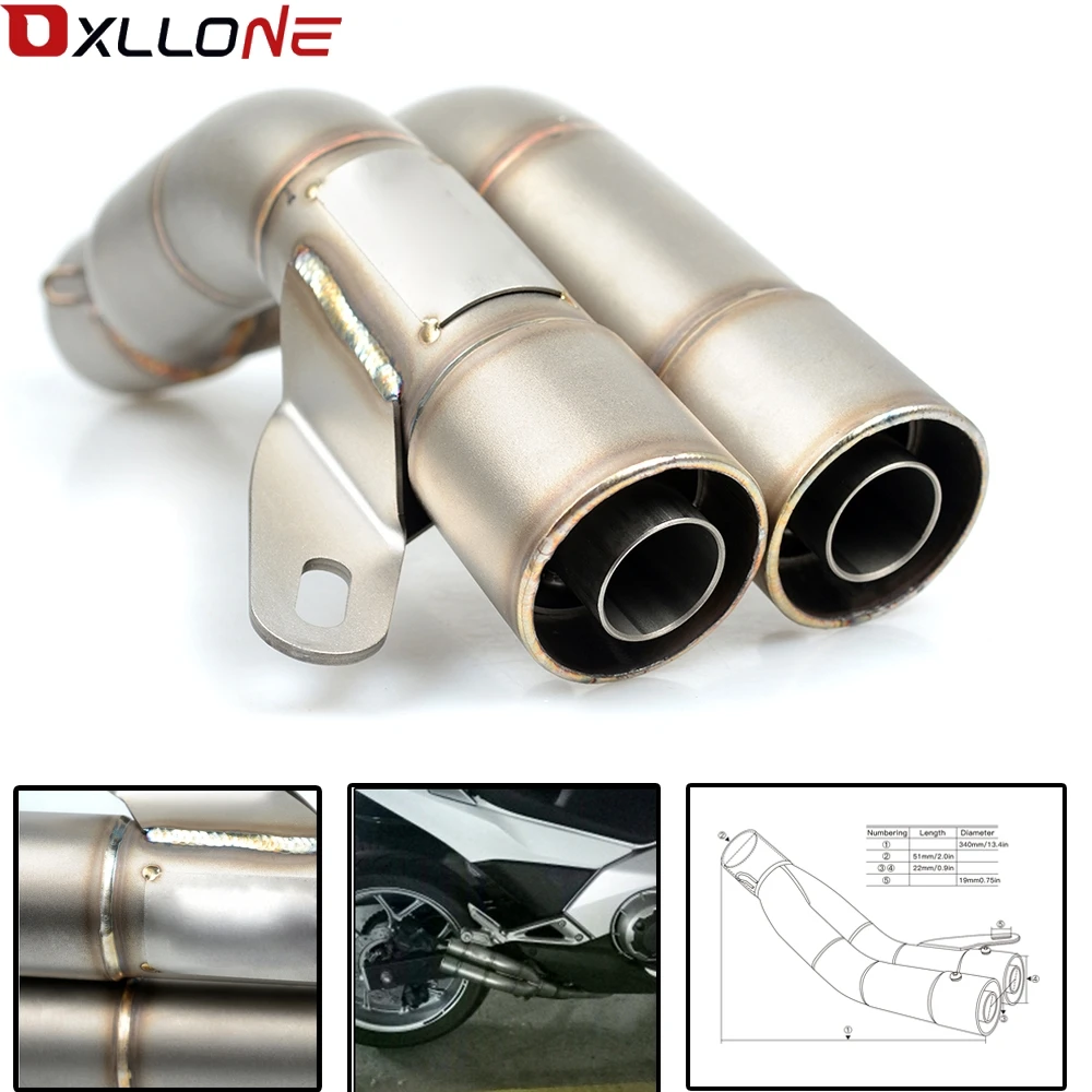 36-51mm Universal Motorcycle Double Exhaust Muffler Pipe For honda yamaha Kawasaki z750 Suzuki Ducati 899 959 1098 1100
36-51mm Universal Motorcycle Double Exhaust Muffler Pipe For honda yamaha Kawasaki z750 Suzuki Ducati 899 959 1098 1100