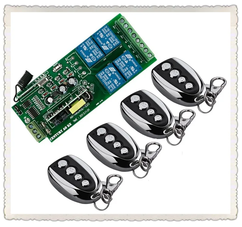 4CH широкое напряжение 85V ~ 250V 110V 220V 250V RF беспроводной пульт дистанционного управления релейный Переключатель приемника с 4 шт передатчиком для гаражных ворот
4CH широкое напряжение 85V ~ 250V 110V 220V 250V RF беспроводной пульт дистанционного управления релейный Переключатель приемника с 4 шт передатчиком для гаражных ворот