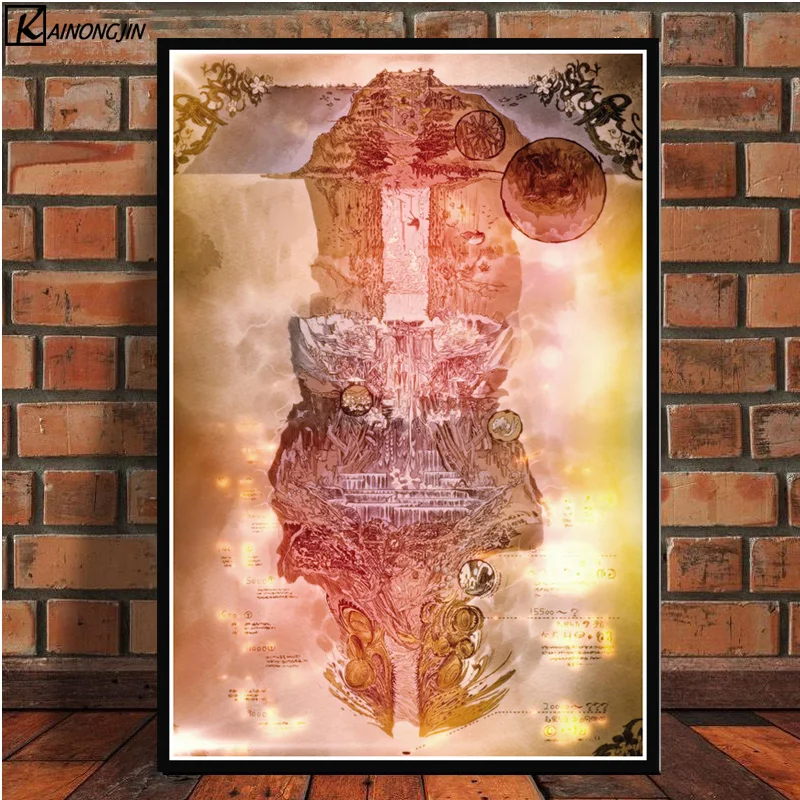 Made In Abyss Map World Poster Large Anime Movie Posters and Prints Canvas Painting Wall Art Picture for Living Room Home Decor
Made In Abyss Map World Poster Large Anime Movie Posters and Prints Canvas Painting Wall Art Picture for Living Room Home Decor