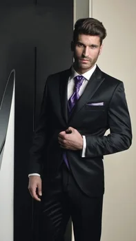 New Design One Button Black Groom Tuxedos Groomsmen Men's Wedding Prom Suits Custom Made (Jacket+Pants+Vest+Tie) K:13
New Design One Button Black Groom Tuxedos Groomsmen Men's Wedding Prom Suits Custom Made (Jacket+Pants+Vest+Tie) K:13