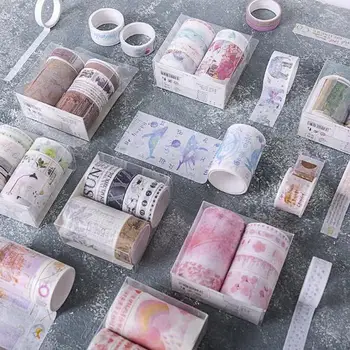 7pcs/box Kawaii Vintage Adhesive Tape Scrapbooking Sticker Journal Decorative Masking Tape Planner Escolar
7pcs/box Kawaii Vintage Adhesive Tape Scrapbooking Sticker Journal Decorative Masking Tape Planner Escolar
