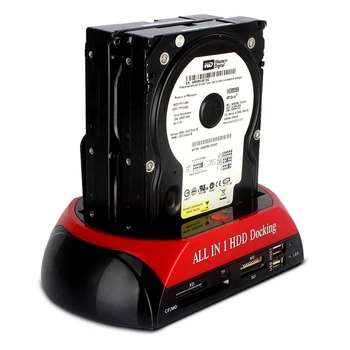 2.5'' 3.5'' 2 IDE 1 SATA USB2.0 Dual External Hard Disk Drive Twin Docking Station Clone Copy OTB HUB Reader
2.5'' 3.5'' 2 IDE 1 SATA USB2.0 Dual External Hard Disk Drive Twin Docking Station Clone Copy OTB HUB Reader