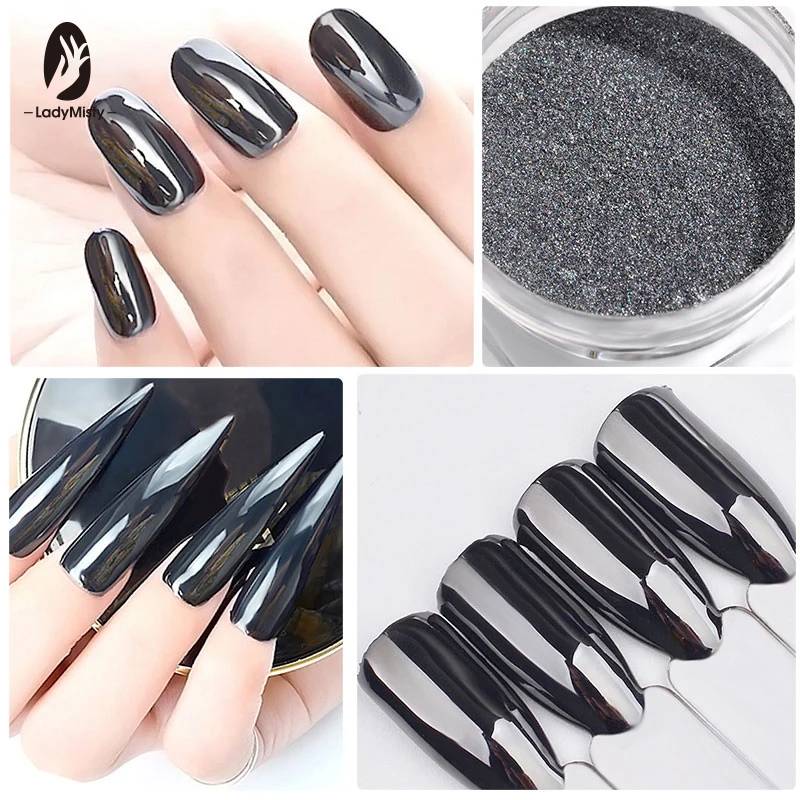 Ladymisty Magic Mirror Black Nail Glitter Pigment Powder 1g Super Smooth Nail Art Glitter Chrome Dust Manicure Nail Decorations
Ladymisty Magic Mirror Black Nail Glitter Pigment Powder 1g Super Smooth Nail Art Glitter Chrome Dust Manicure Nail Decorations