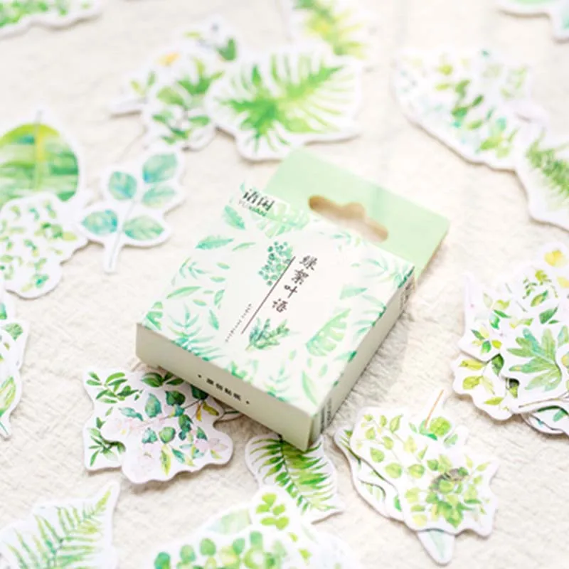 50 pcs/pack Green leaf Decorative Stickers Cute Adhesive Journal DIY Stickers Diary Label Scrapbooking sticker School Supplies
50 pcs/pack Green leaf Decorative Stickers Cute Adhesive Journal DIY Stickers Diary Label Scrapbooking sticker School Supplies