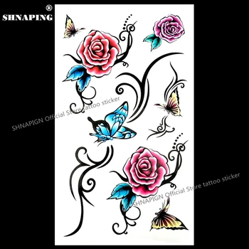 SHNAPIGN Beautiful floral butterfly Temporary Tattoo Body Art Arm Flash Tattoo Stickers 17*10cm Waterproof Fake Henna Painless
SHNAPIGN Beautiful floral butterfly Temporary Tattoo Body Art Arm Flash Tattoo Stickers 17*10cm Waterproof Fake Henna Painless