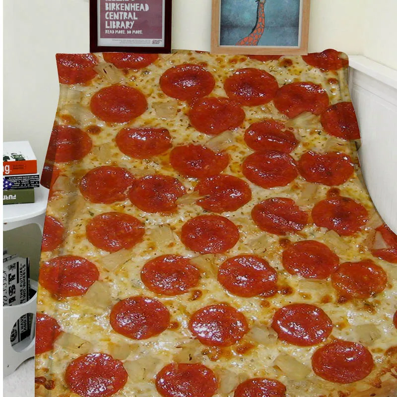 Blanket Comfort Warmth Soft Plush Easy Care Machine Wash Funny Pizza Design Sofa Bed Throw Kid Adult Warm Blanket
Blanket Comfort Warmth Soft Plush Easy Care Machine Wash Funny Pizza Design Sofa Bed Throw Kid Adult Warm Blanket