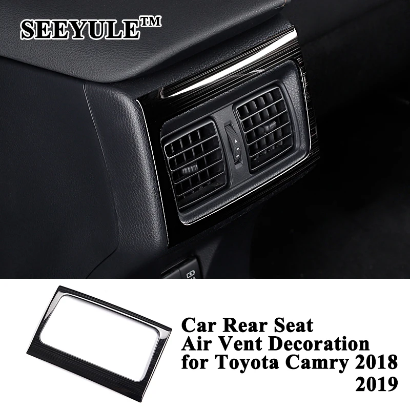 1pc SEEYULE Car Rear Seat Back A/C Air Vent Frame Decoration Cover Trim Sticker Car Accessories for Toyota Camry 2018 2019 2020
1pc SEEYULE Car Rear Seat Back A/C Air Vent Frame Decoration Cover Trim Sticker Car Accessories for Toyota Camry 2018 2019 2020