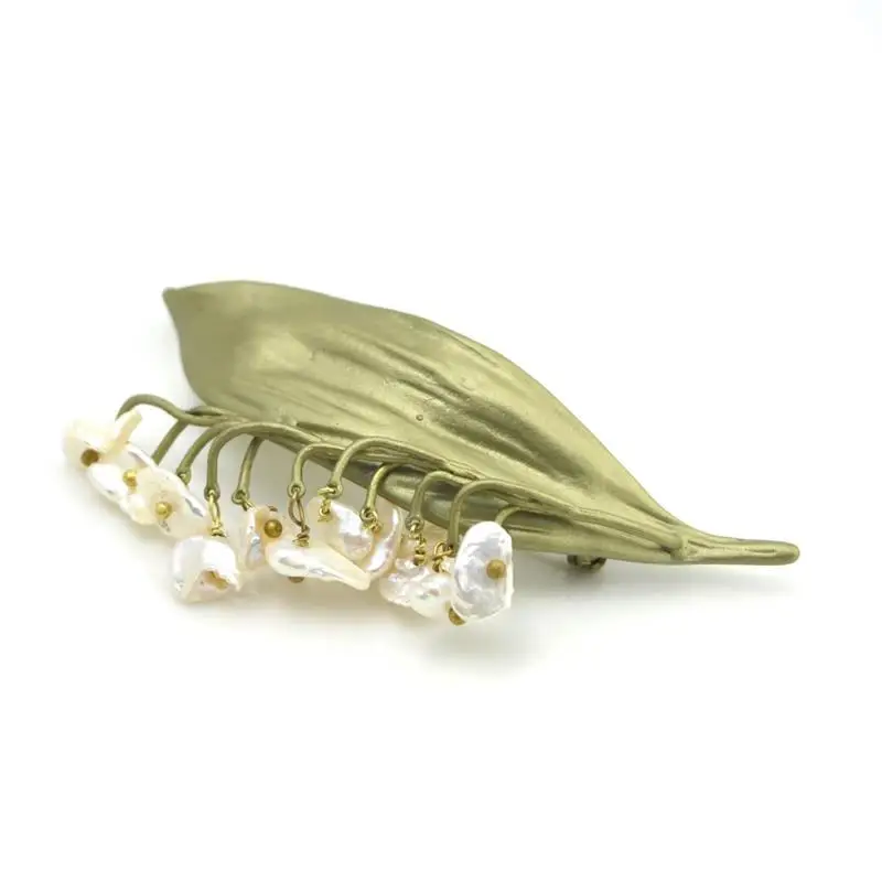 KEQIU Japan Korea Europe United States Accessories Vintage Valley Lily natural freshwater pearl shaped retro brooch pin women
KEQIU Japan Korea Europe United States Accessories Vintage Valley Lily natural freshwater pearl shaped retro brooch pin women