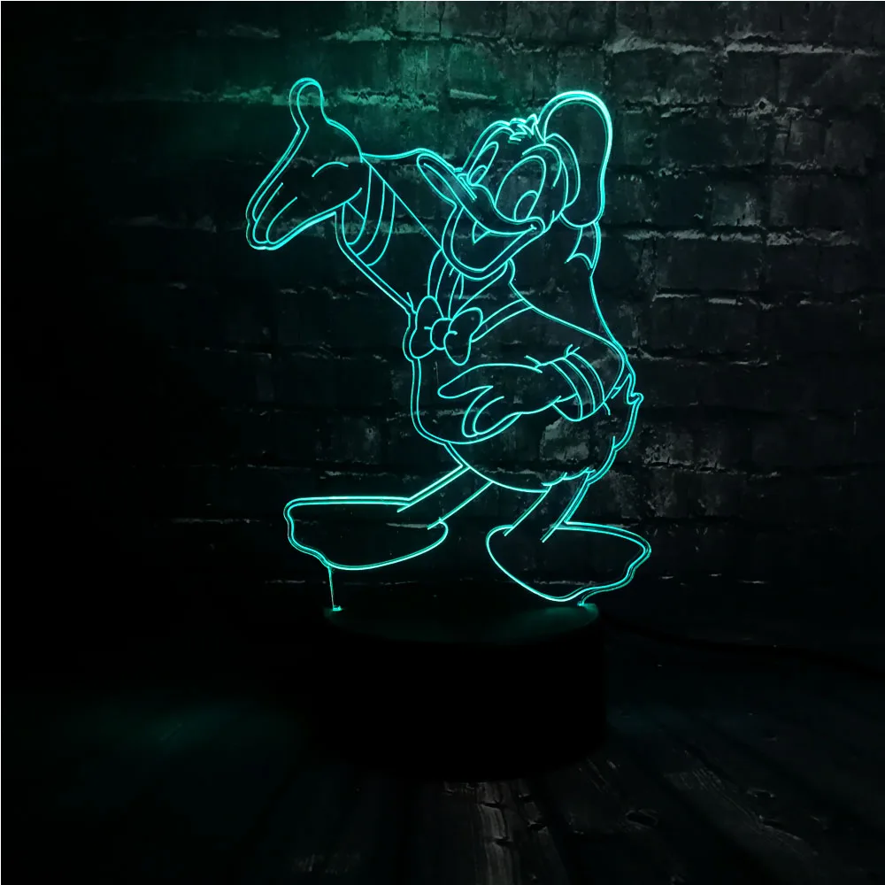 LED Cartoon Baby Sleep 3D Night Light Cute Donald Duck Luster 7 Color Change USB Base Desk Decor Room Lava Children's Day Gift
LED Cartoon Baby Sleep 3D Night Light Cute Donald Duck Luster 7 Color Change USB Base Desk Decor Room Lava Children's Day Gift