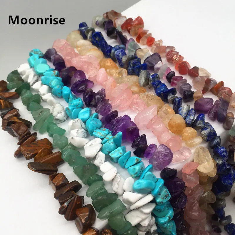 

8-12mm Natural Stone Chips Beads Gemstone Gravel For Jewelery Making 16.5 Inches Per Strand HK041