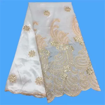Classical High Quality African White/Gold George Wrapper 5 Yards African Lace Fabric High Quality Indian Silk George Lace Fabric
Classical High Quality African White/Gold George Wrapper 5 Yards African Lace Fabric High Quality Indian Silk George Lace Fabric