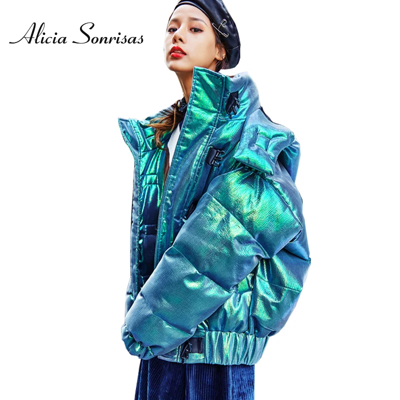 Original Hooded Down Cotton Padded Parks For Women Winter 2018 New Laser Green Bread Short Thick Glossy Fluffy Street Coat CO002
Original Hooded Down Cotton Padded Parks For Women Winter 2018 New Laser Green Bread Short Thick Glossy Fluffy Street Coat CO002