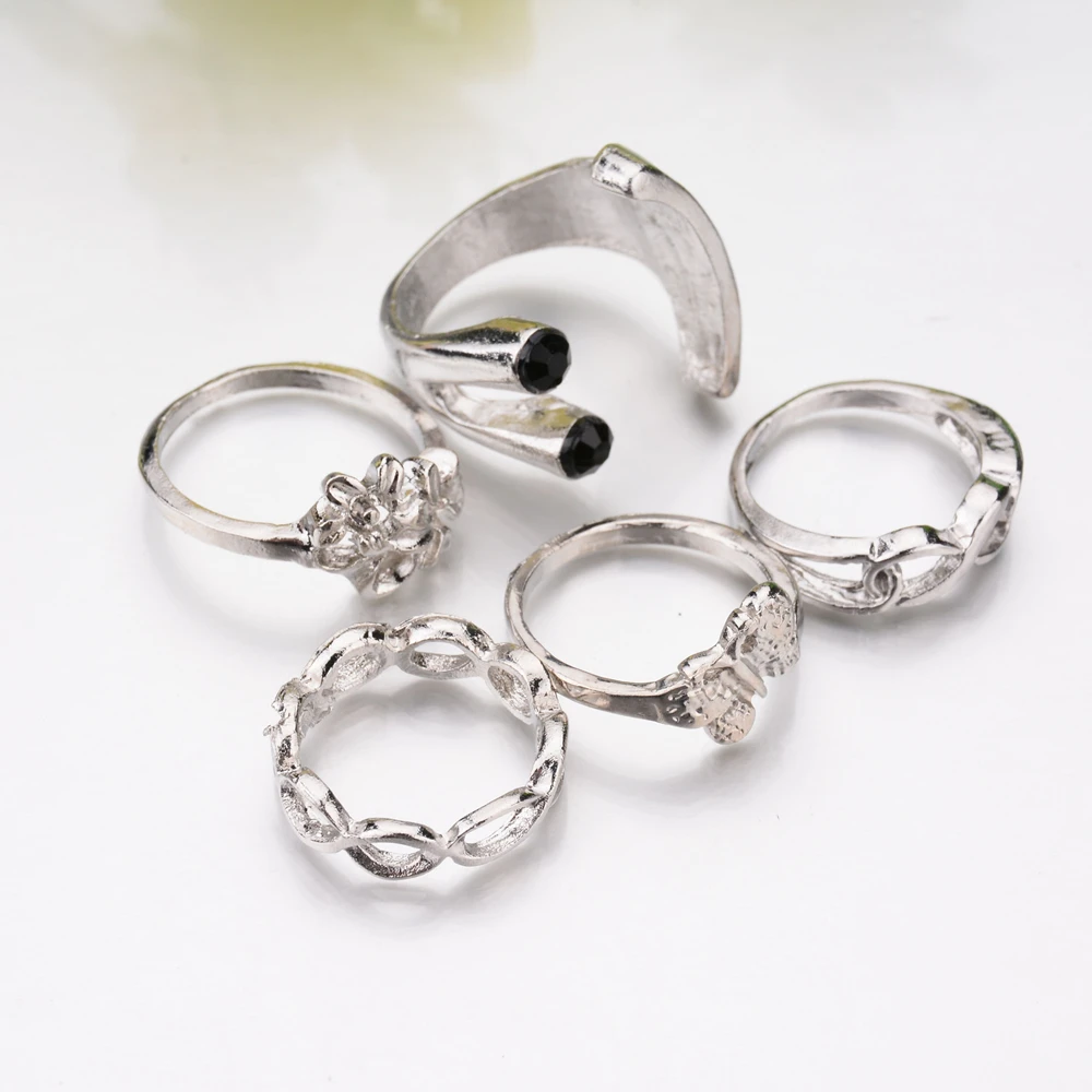 5PCS Punk Ring Set Silver Color Metal Butterfly Design Midi Finger Rings Women Party Birthday Accessories Jewelry Gifts
5PCS Punk Ring Set Silver Color Metal Butterfly Design Midi Finger Rings Women Party Birthday Accessories Jewelry Gifts