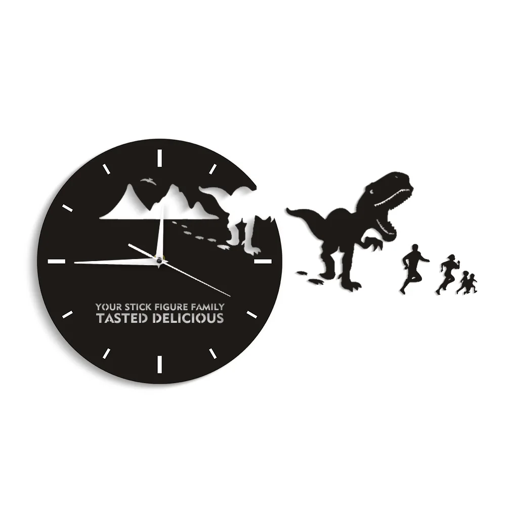 Dinosaur Eating Stick Figure Family Wall Clock T-Rex Your Stick Figure Family Tasted Delicious Funny Quote Modern Wall Clock
Dinosaur Eating Stick Figure Family Wall Clock T-Rex Your Stick Figure Family Tasted Delicious Funny Quote Modern Wall Clock