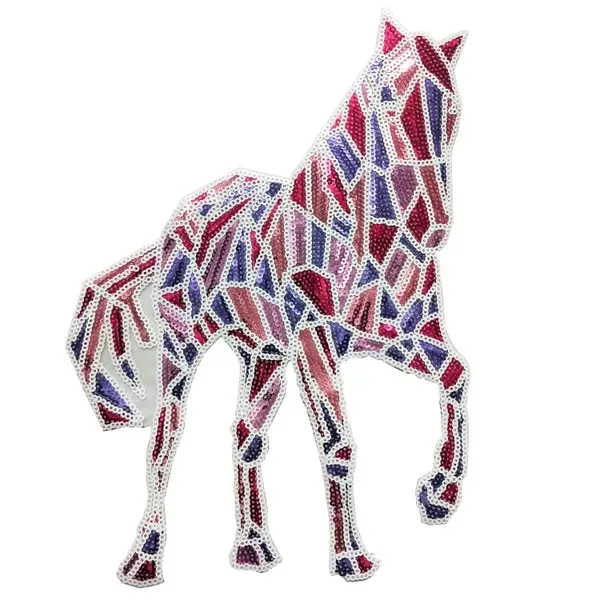 New Arrival Colorful Sequins Horse Iron on Patches for Clothes Geometric Pattern Horse Sequins Patch DIY Decorative Sticker 1PC
New Arrival Colorful Sequins Horse Iron on Patches for Clothes Geometric Pattern Horse Sequins Patch DIY Decorative Sticker 1PC