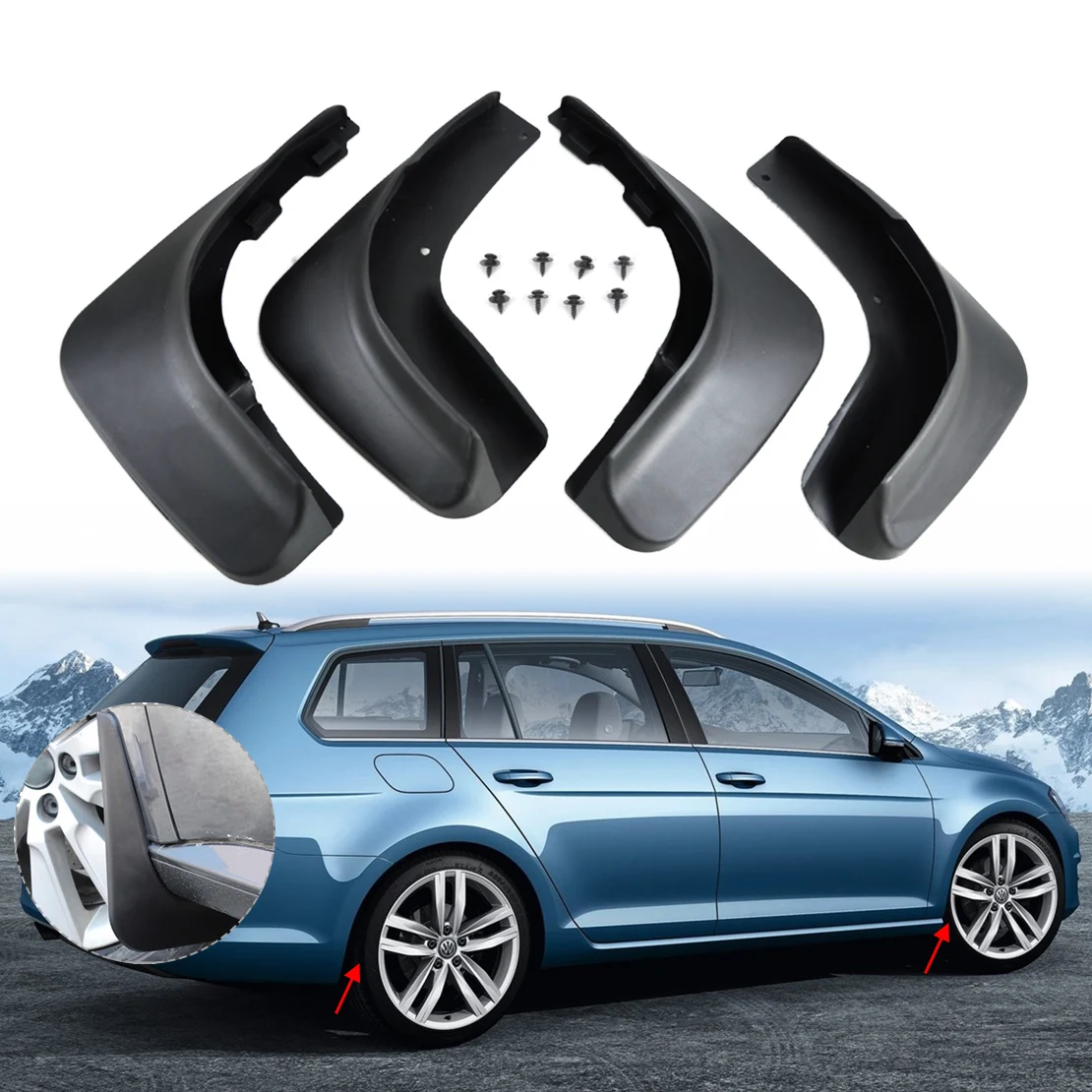 CITALL 4Pcs Cool Mud Flap Flaps Splash Guards Mudguard Mudflaps Fenders For VW GOLF6 Golf 6 MK6 Hatchback 2009 2010 2011 2012
CITALL 4Pcs Cool Mud Flap Flaps Splash Guards Mudguard Mudflaps Fenders For VW GOLF6 Golf 6 MK6 Hatchback 2009 2010 2011 2012