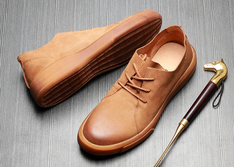 Comfortable Men New Style Real Leather Oxfords All Season Soft Bottom Retro Casual Dress Shoes Male Flat Lace Up Formal Shoes
Comfortable Men New Style Real Leather Oxfords All Season Soft Bottom Retro Casual Dress Shoes Male Flat Lace Up Formal Shoes