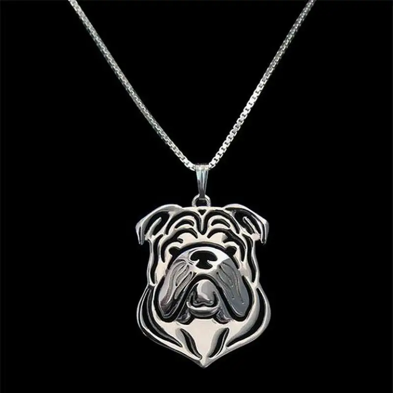 Wholesale 2019 New Fashion Women Alloy Silver Dog Necklaces Lovers Metal Pet English Bulldog Pendant Necklaces Drop Shipping
Wholesale 2019 New Fashion Women Alloy Silver Dog Necklaces Lovers Metal Pet English Bulldog Pendant Necklaces Drop Shipping