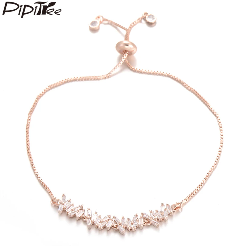Pipitree Shiny Princess Cut Clear Cubic Zirconia Bracelets for Women Luxury Slider Chain Wedding Tennis Bracelet Bangle Jewelry
Pipitree Shiny Princess Cut Clear Cubic Zirconia Bracelets for Women Luxury Slider Chain Wedding Tennis Bracelet Bangle Jewelry