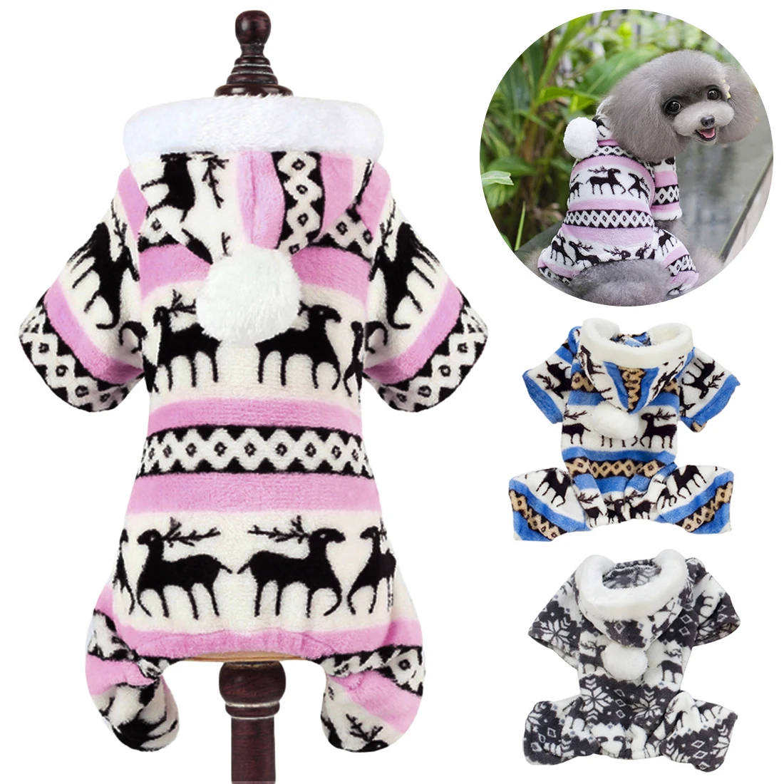 Warm Snowflake Soft Fleece Dog Winter Clothes Pet Dog Dress Pattern Coral Velvet Deer Christmas Puppy Chihuahua Coat
Warm Snowflake Soft Fleece Dog Winter Clothes Pet Dog Dress Pattern Coral Velvet Deer Christmas Puppy Chihuahua Coat