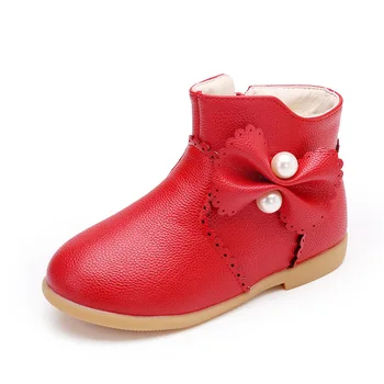 

2019Winter New Kids Boots Little Baby Boot for Girls Warm Plush Snow boots Children Winter Shoes 2 3 4 5 6 7Years black pink red