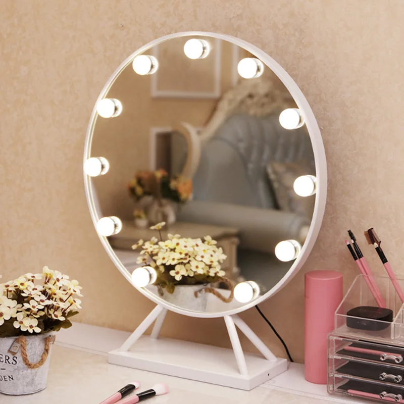 Free shipping LED round makeup mirror with base Nordic style home large desktop decorative vanity standing mirror with lights
Free shipping LED round makeup mirror with base Nordic style home large desktop decorative vanity standing mirror with lights