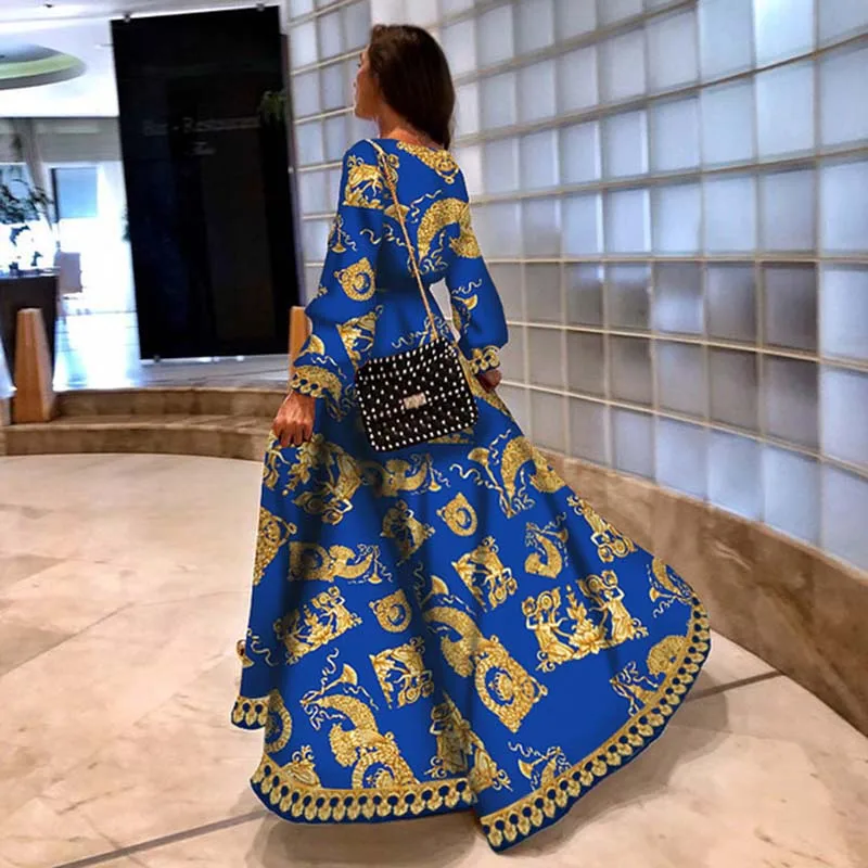 Women Vintage Print Boho Summer Dress Holiday Maxi Loose Sundress V-neck Long Sleeve Elegant Party Night Club Dresses Plus Size
Women Vintage Print Boho Summer Dress Holiday Maxi Loose Sundress V-neck Long Sleeve Elegant Party Night Club Dresses Plus Size