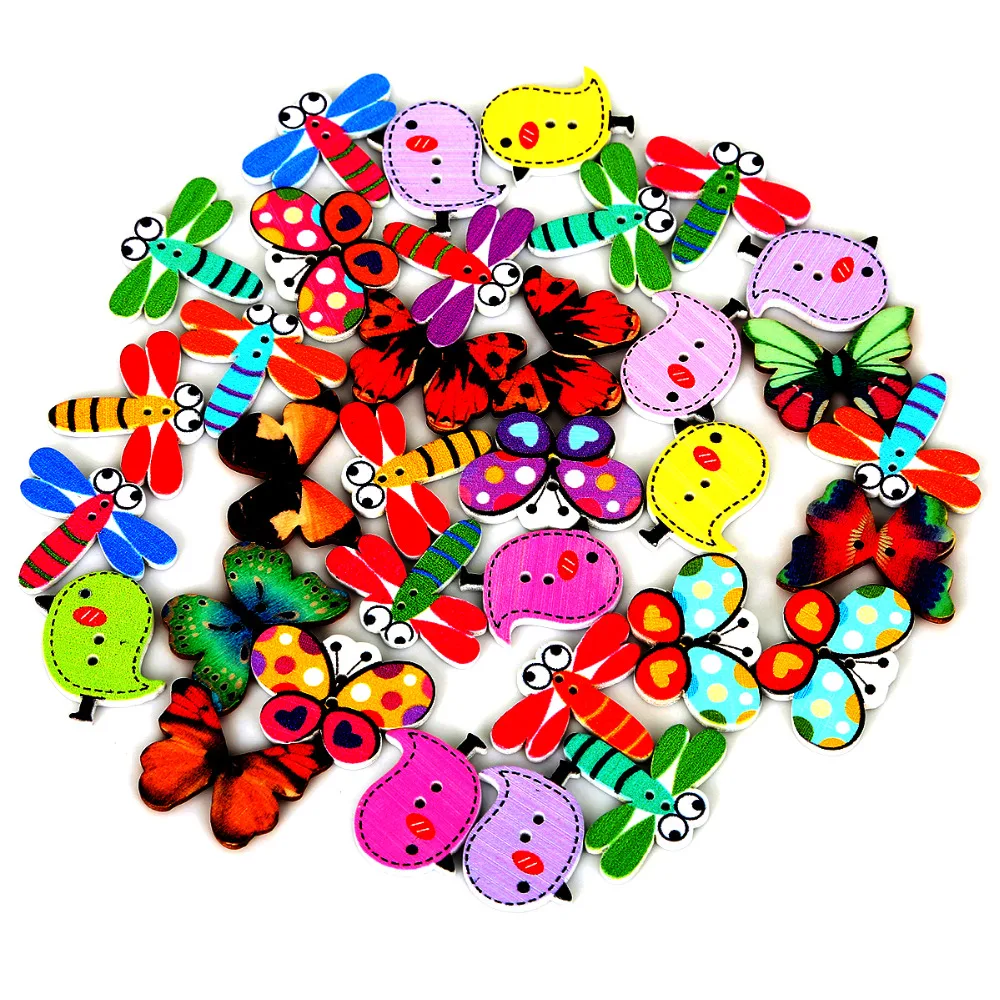New Arrival Retail 50Pcs Random Mixed Color Butterfly/Dragonfly Pattern Wood Sewing Buttons 2 Holes Pattern Scrapbooking
New Arrival Retail 50Pcs Random Mixed Color Butterfly/Dragonfly Pattern Wood Sewing Buttons 2 Holes Pattern Scrapbooking