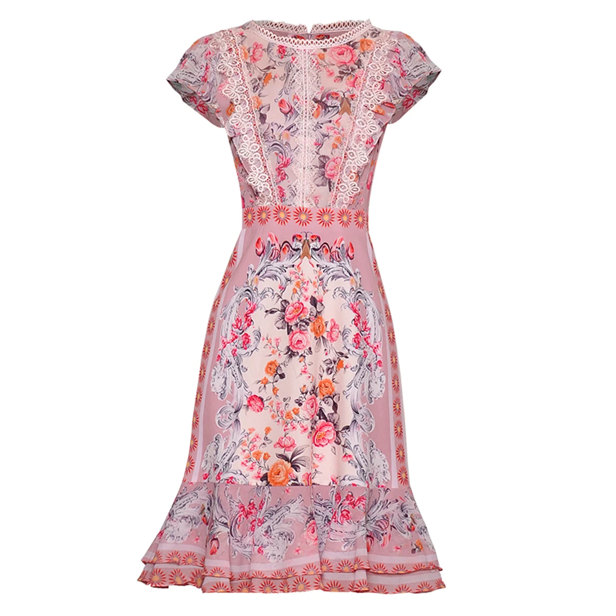 Red RoosaRosee Runway Designer Women Flower Print Short Sleeve Lace Mermaid Dress Summer Vest Elegant Boho Party Vetidos Robe
Red RoosaRosee Runway Designer Women Flower Print Short Sleeve Lace Mermaid Dress Summer Vest Elegant Boho Party Vetidos Robe