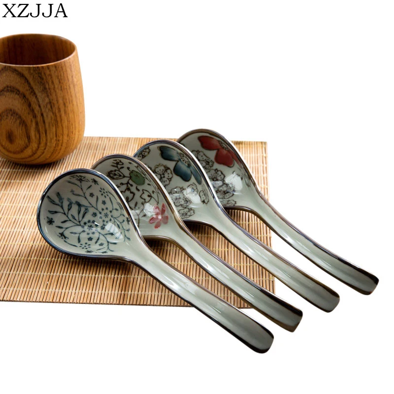XZJJA Chinese Style Ceramic Long Handled Soup Spoon Kitchen Tableware Dessert Coffee Tea Scoop Cooking Soeplepel Rice Paddle
XZJJA Chinese Style Ceramic Long Handled Soup Spoon Kitchen Tableware Dessert Coffee Tea Scoop Cooking Soeplepel Rice Paddle