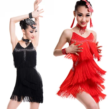 Kids Dresses For Girls Red Fringe Dress 3 Colors Professional Dance Costumes Tango Dress Ballroom Latin Dance Dress BL1665 
Kids Dresses For Girls Red Fringe Dress 3 Colors Professional Dance Costumes Tango Dress Ballroom Latin Dance Dress BL1665