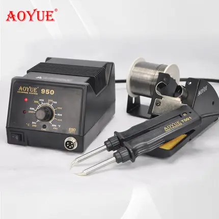 Original Aoyue 950 SMD Antistatic thermostat adjustable IC soldering station Hot Tweezer Repair rework station
Original Aoyue 950 SMD Antistatic thermostat adjustable IC soldering station Hot Tweezer Repair rework station