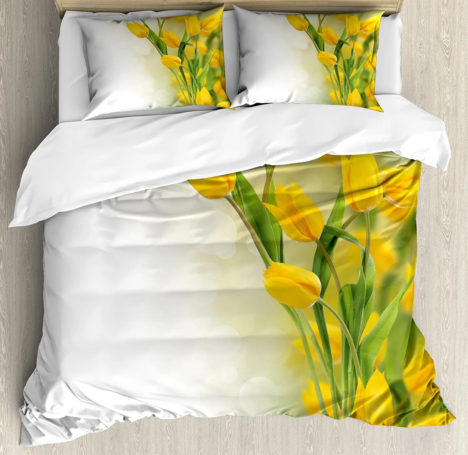Yellow Flower Duvet Cover Set Romantic Tulip Bouquet Famous Plant of Netherlands Botanical Theme 4 Piece Bedding Set
Yellow Flower Duvet Cover Set Romantic Tulip Bouquet Famous Plant of Netherlands Botanical Theme 4 Piece Bedding Set