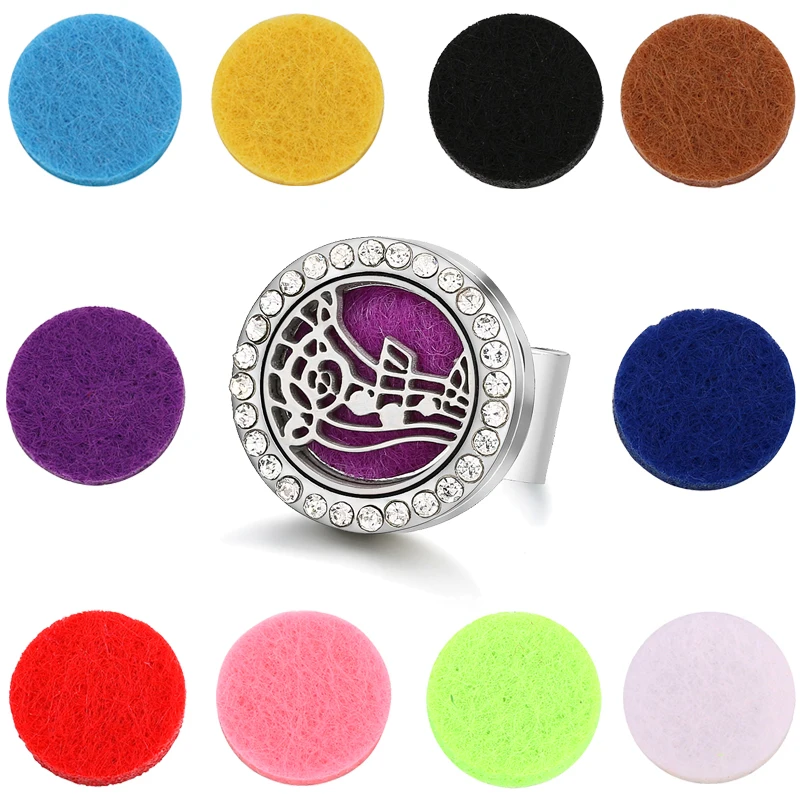 Mystery Note Magnetic 316L Stainless Steel Aromatherapy Diffuser Locket Open Rings Jewelry Free Size with free 10 pads | Украшения и