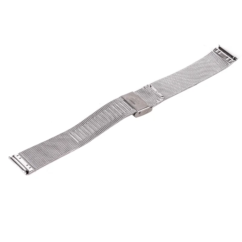 18/20/22/24mm Shellhard Adjustable Silver Stainless Steel Mesh Watch Strap Men Women Luxury Fashion Straight End Mesh Watch Band