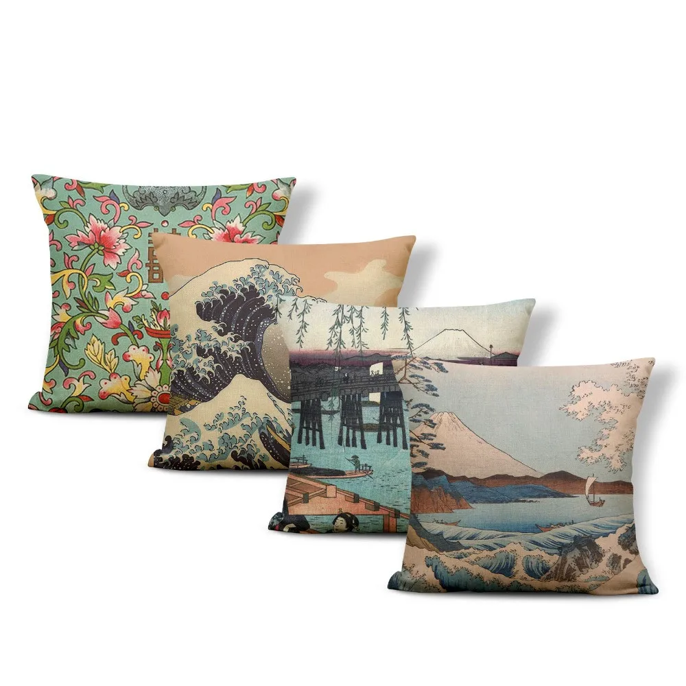 Retro Japan Cushion Cover Pillow Case Mount Fuji Ocean Landscape Ukiyoe Hokusai Pillow Pillowslip Covers 18X18 Burlap Colorful
Retro Japan Cushion Cover Pillow Case Mount Fuji Ocean Landscape Ukiyoe Hokusai Pillow Pillowslip Covers 18X18 Burlap Colorful