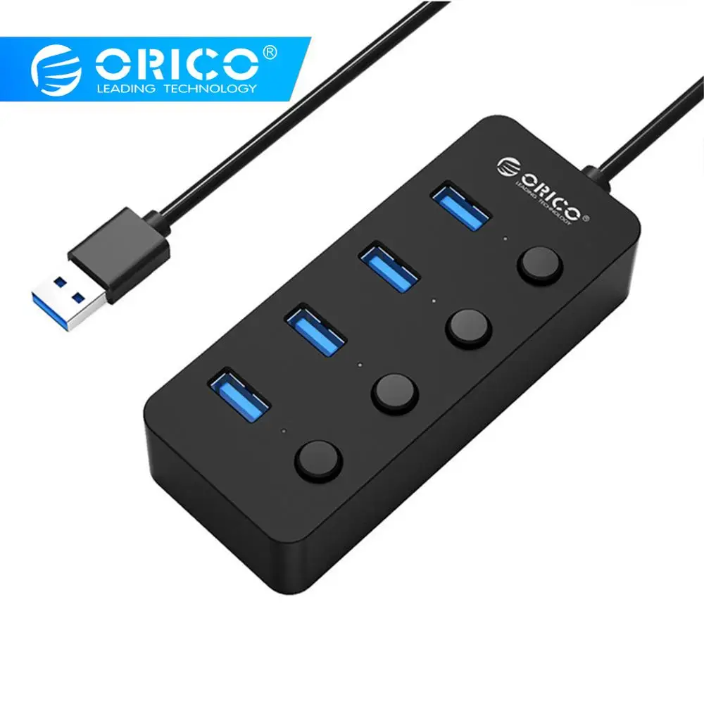 ORICO Portable 4 Ports USB 3.0 HUB for Laptop/Ultrabook with switch for Notebook/Desktop-Black
ORICO Portable 4 Ports USB 3.0 HUB for Laptop/Ultrabook with switch for Notebook/Desktop-Black