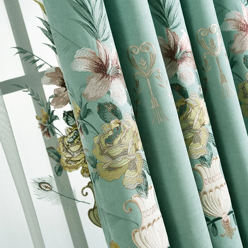 Modern Velvet Curtains Blue Embroidery Chenille Curtains for Living Room Fabric Bedroom Floor Window Warm Shading Cloth M015-30
Modern Velvet Curtains Blue Embroidery Chenille Curtains for Living Room Fabric Bedroom Floor Window Warm Shading Cloth M015-30