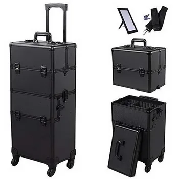 3 in 1 4 Wheel Pro Aluminum Rolling Makeup Cosmetic Train Case Lockable Wheeled Box-US Stock
3 in 1 4 Wheel Pro Aluminum Rolling Makeup Cosmetic Train Case Lockable Wheeled Box-US Stock