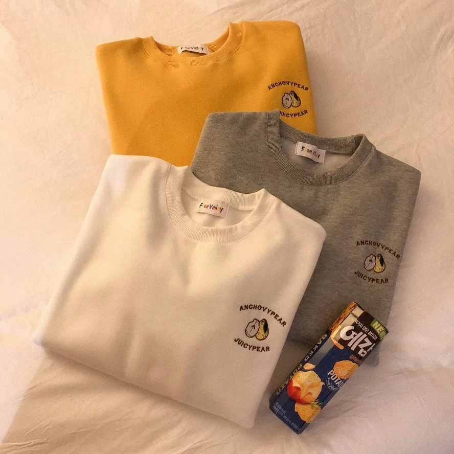 autumn 2019 winter harajuku sweatshirt korean fashion bts hoodie personality fruit embroidered pear letter yellow hoodies women
autumn 2019 winter harajuku sweatshirt korean fashion bts hoodie personality fruit embroidered pear letter yellow hoodies women